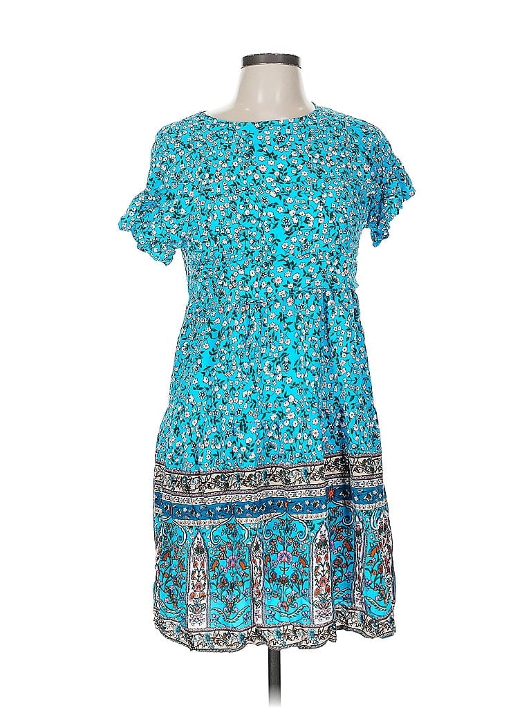 Pre-owned Btfbm Casual Dress In Blue