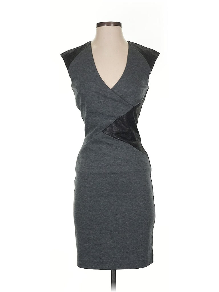 Pre-owned Trina Trina Turk Cocktail Dress In Gray