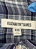 Elizabeth and James Plaid Blue Long Sleeve Button-Down Shirt Size XXS - photo 7