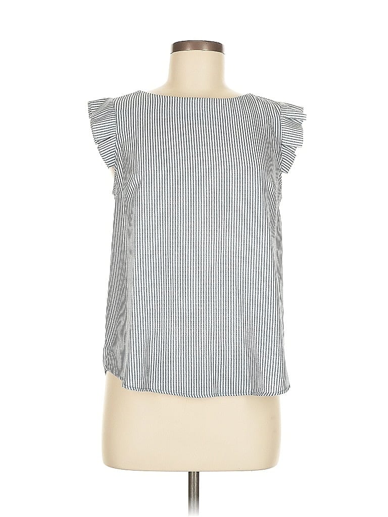 Pre-owned Monteau Sleeveless Blouse In Gray