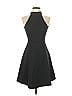 Aqua Solid Black Cocktail Dress Size XS - photo 1