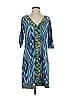 BCBGMAXAZRIA Print Blue Casual Dress Size S - photo 1
