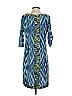 BCBGMAXAZRIA Print Blue Casual Dress Size S - photo 2