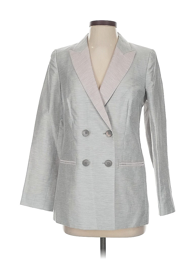 Pre-owned Rebecca Taylor Blazer Jacket In Silver