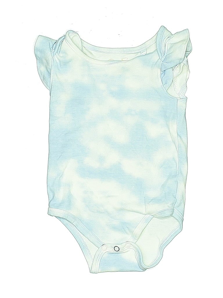 JESSICA SIMPSON Pre-owned Babies' Short Sleeve Onesie In Blue