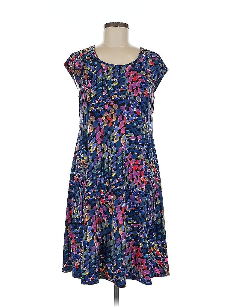 Pre-owned Gabby Skye Casual Dress In Blue