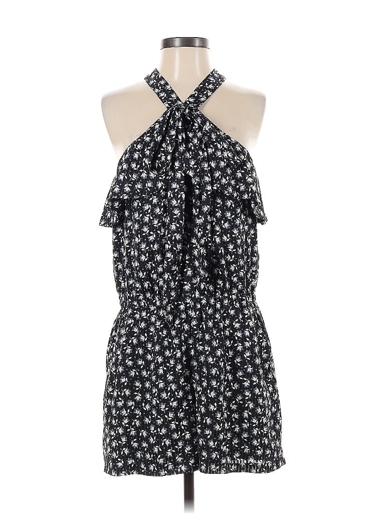 Pre-owned Ann Taylor Loft Romper In Black