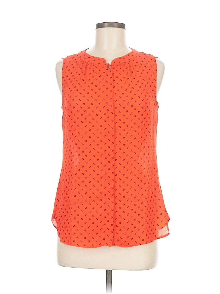 Pre-owned Banana Republic Tank Top Orange Tie Neck Tops