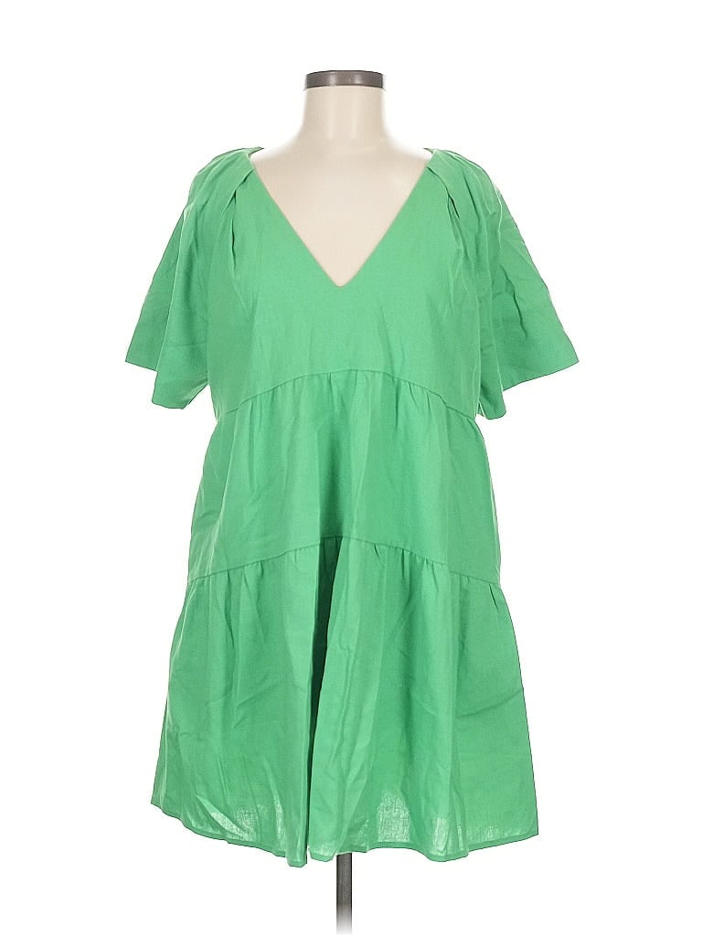 Pre-owned Lush Casual Dress In Green