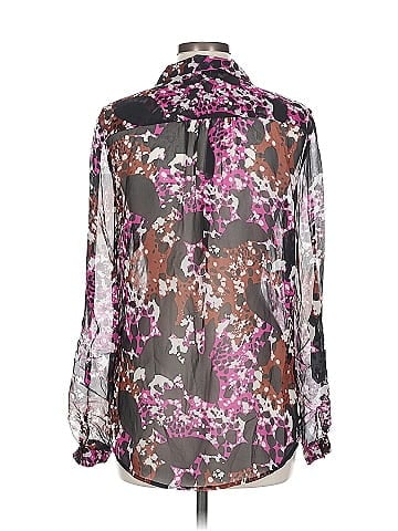 Diane von Furstenberg Long Sleeve Silk Top (view 2)