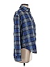 Elizabeth and James Plaid Blue Long Sleeve Button-Down Shirt Size XXS - photo 4