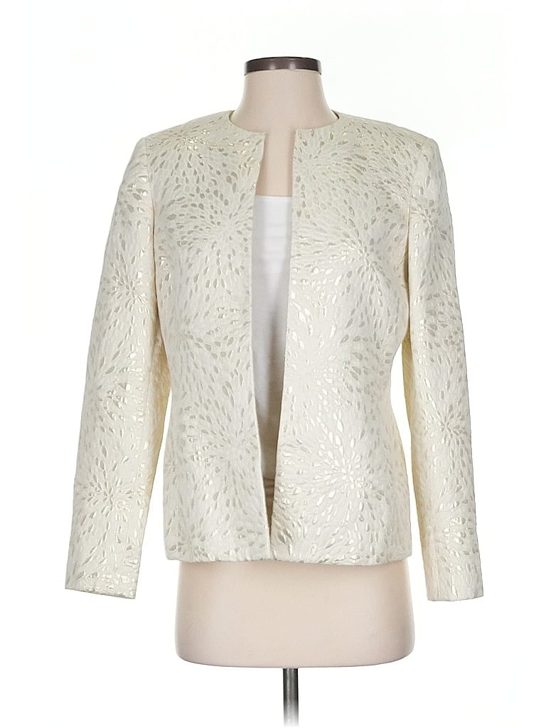 Pre-owned Kasper Blazer Jacket In White