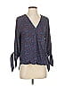 West Kei 100% Polyester Blue 3/4 Sleeve Blouse Size S - photo 1