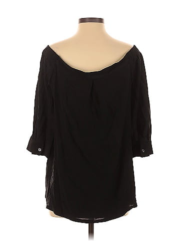 Theory 3/4 Sleeve Silk Top (view 2)