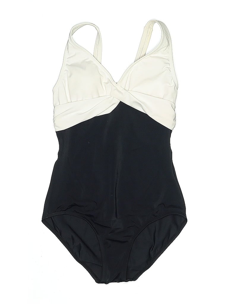 Pre-owned Jantzen One Piece Swimsuit In White