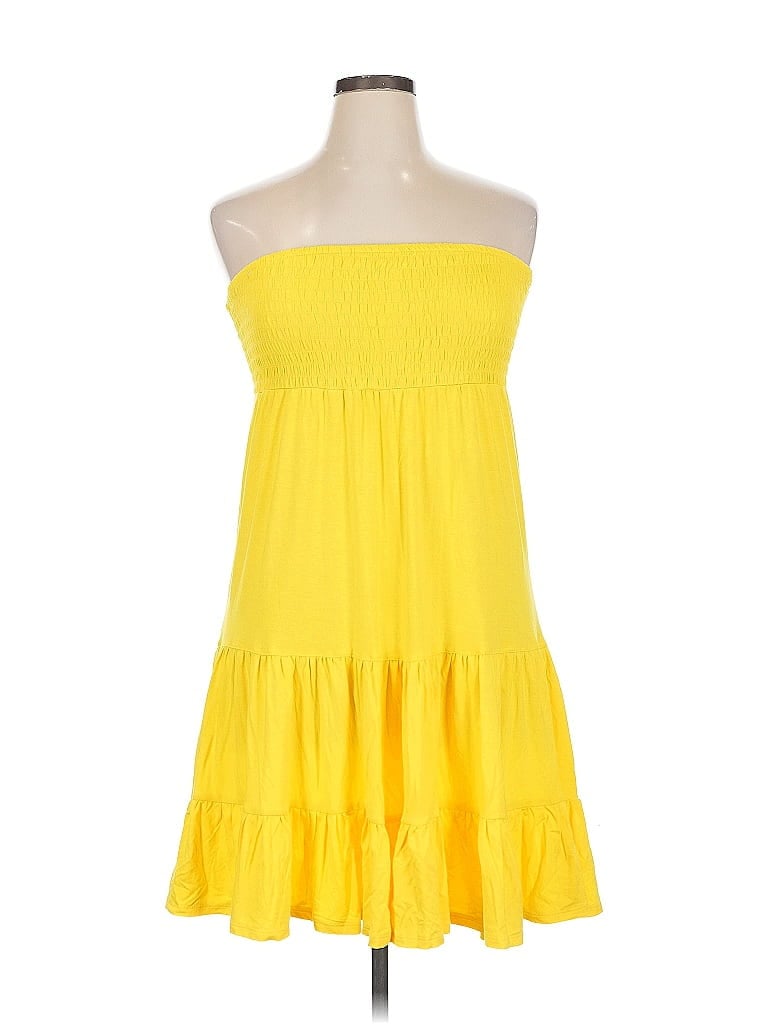 Pre-owned Lane Bryant Casual Dress In Yellow