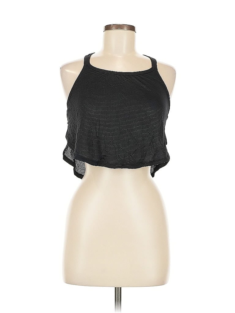 Pre-owned Lululemon Athletica Tank Top Black Halter Neckline Tops