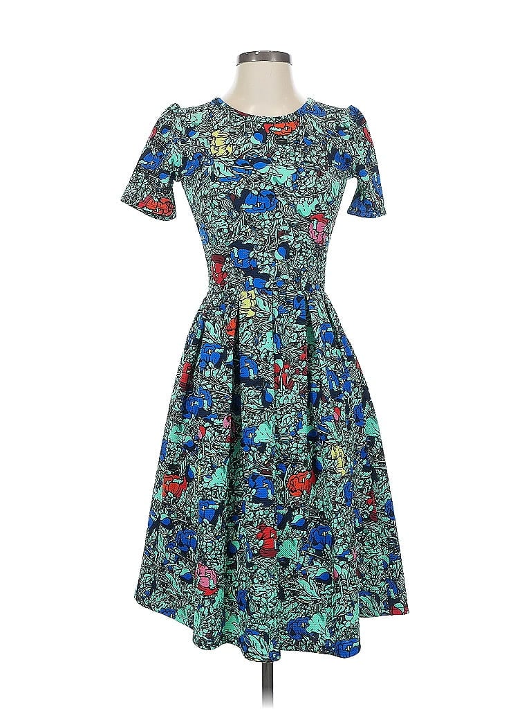 Pre-owned Lularoe Cocktail Dress In Blue