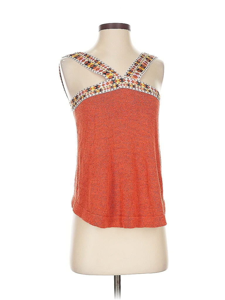 Pre-owned Madewell Tank Top Orange Strapless Neckline Tops