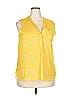 Collective Concepts 100% Polyester Yellow Sleeveless Blouse Size XXL - photo 1