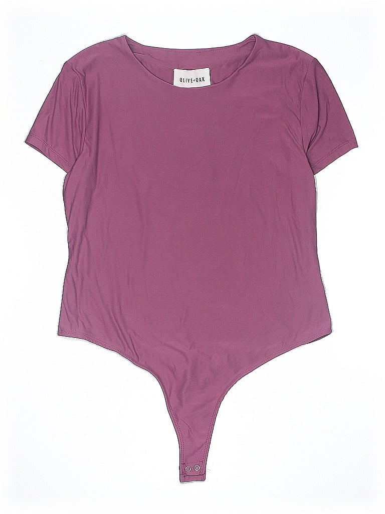 Pre-owned Olive & Oak Bodysuit In Burgundy