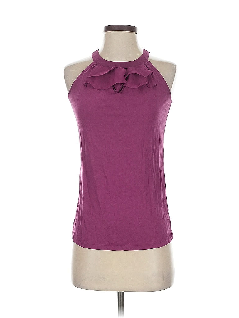 Pre-owned The Limited Sleeveless Top Purple Halter Neckline Tops
