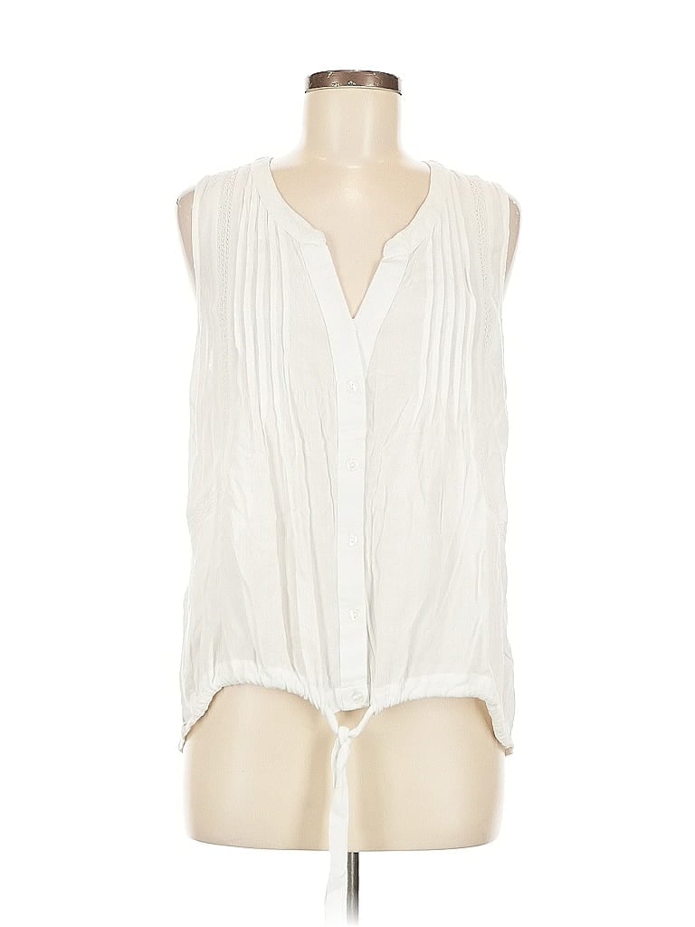 Pre-owned Sanctuary Sleeveless Blouse In White