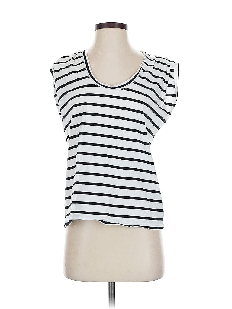 Pre-owned Ann Taylor Loft Sleeveless T-shirt In White