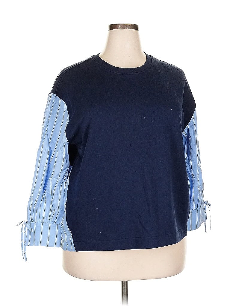 Pre-owned Free Assembly Sweatshirt In Blue