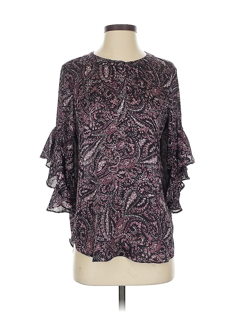 Pre-owned Vince Camuto 3/4 Sleeve Blouse In Purple