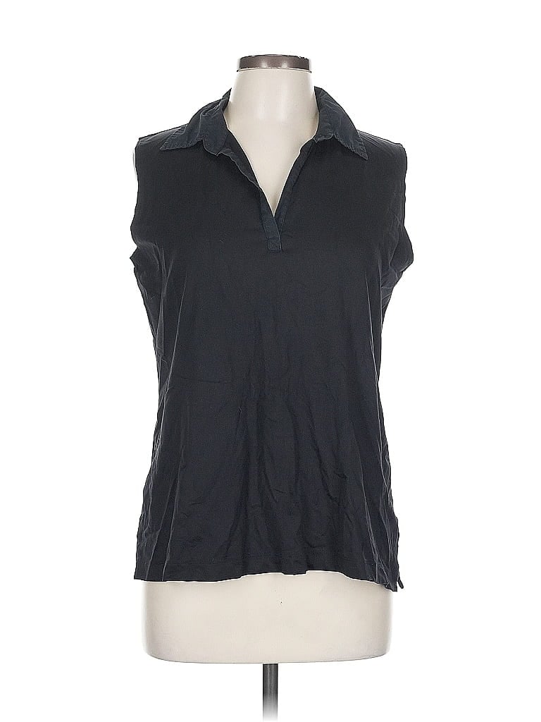 Pre-owned A'nue Ligne Sleeveless T-shirt In Black