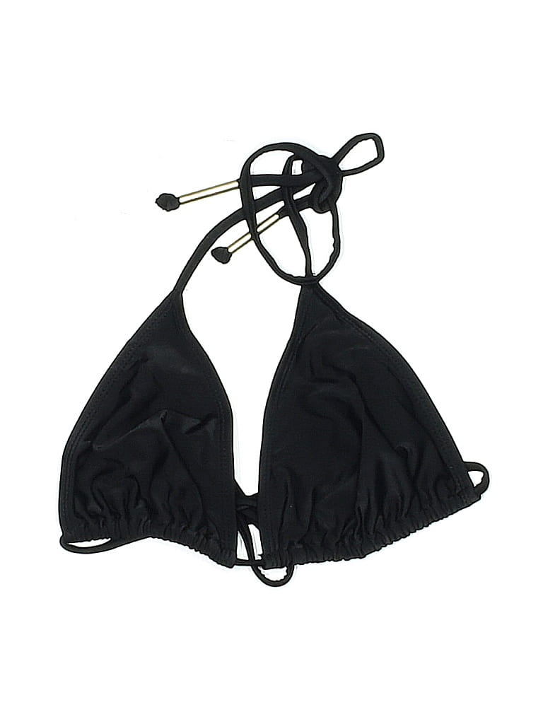 Pre-owned Old Navy Swimsuit Top Black Solid Pattern Swimwear