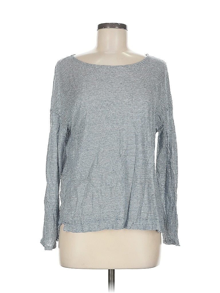 Pre-owned Adrienne Vittadini Long Sleeve T-shirt In Gray