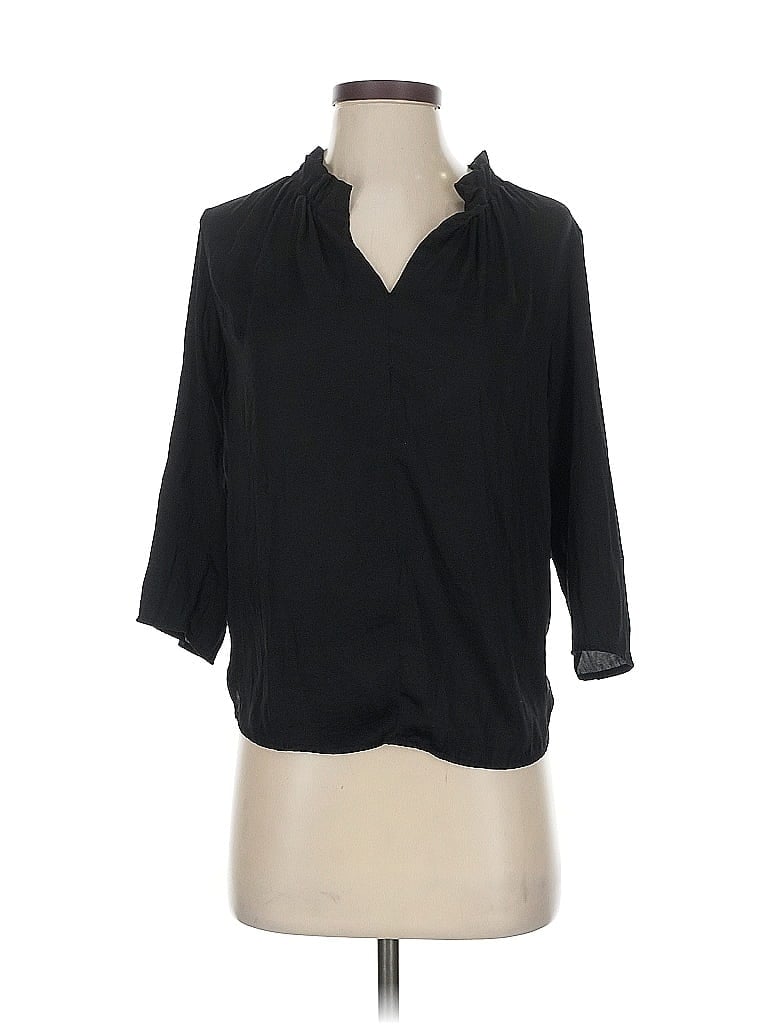 Pre-owned Ann Taylor 3/4 Sleeve Blouse In Black