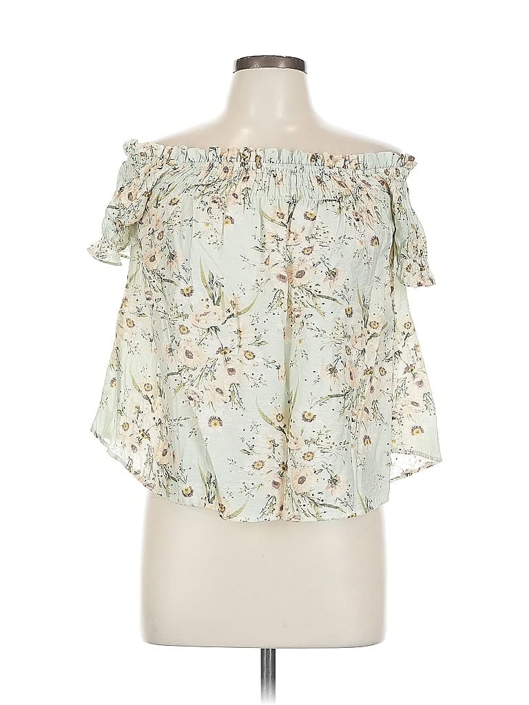 Pre-owned Blu Pepper Sleeveless Blouse In Green