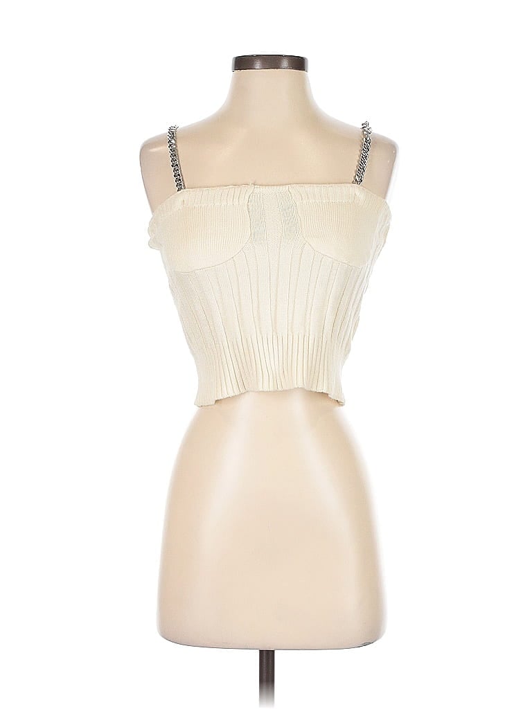 Click to view more detailed imagery on our partner's website Pre-owned J.ing Sleeveless Top Ivory Strapless Neckline Tops In White