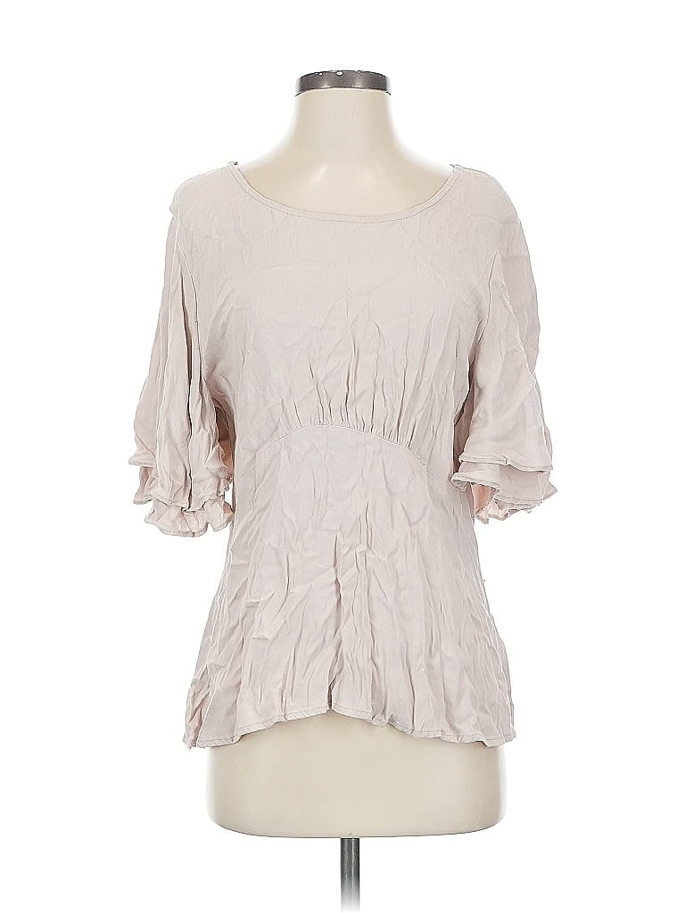 Pre-owned Willow & Clay 3/4 Sleeve Blouse In Brown