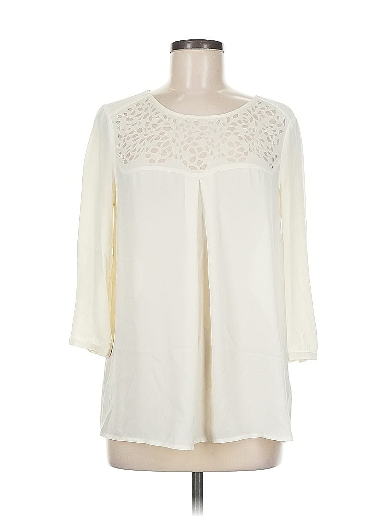 Pre-owned Hd In Paris 3/4 Sleeve Blouse In White