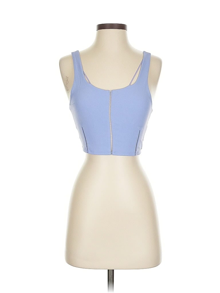 Pre-owned Nike Tank Top Blue Strapless Neckline Tops