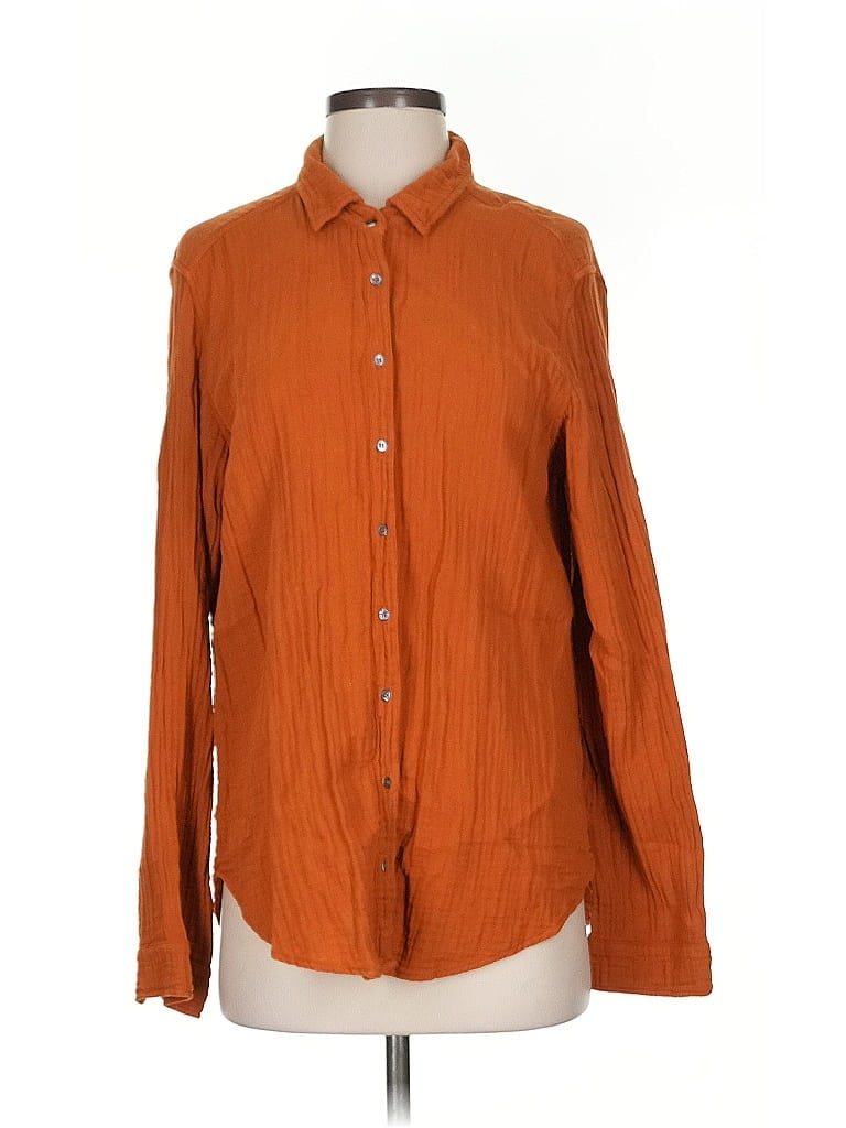 Pre-owned Xirena Long Sleeve Button Down Shirt In Orange