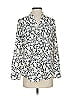 Talbots Print Ivory Long Sleeve Blouse Size S - photo 1