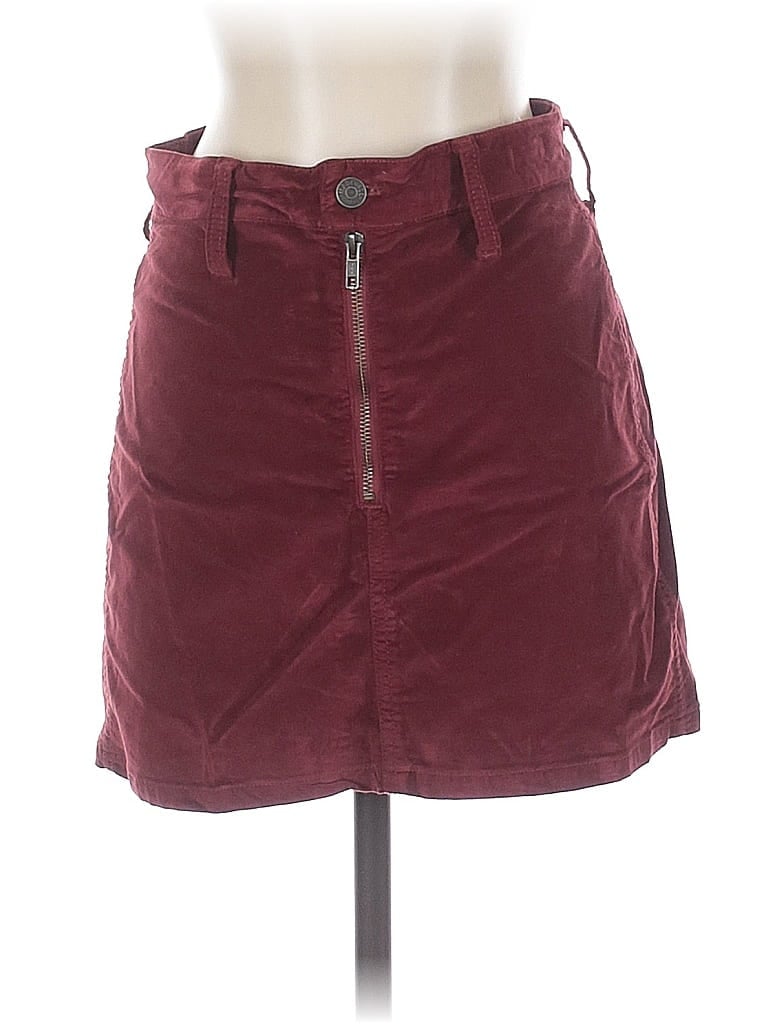 Pre-owned Madewell Casual Skirt In Burgundy