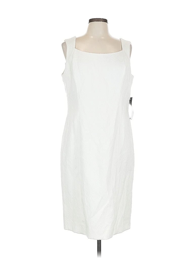Albert Nipon Casual Dress In White