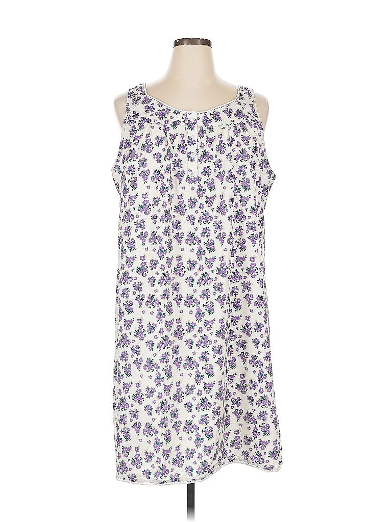 Pre-owned Ekouaer Sleeveless Top Purple Square Neckline Tops