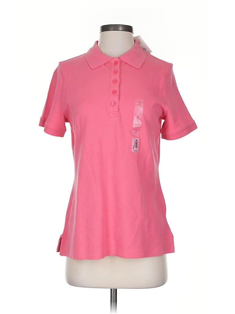 Pre-owned Croft & Barrow Short Sleeve Top Pink Keyhole Neckline Tops