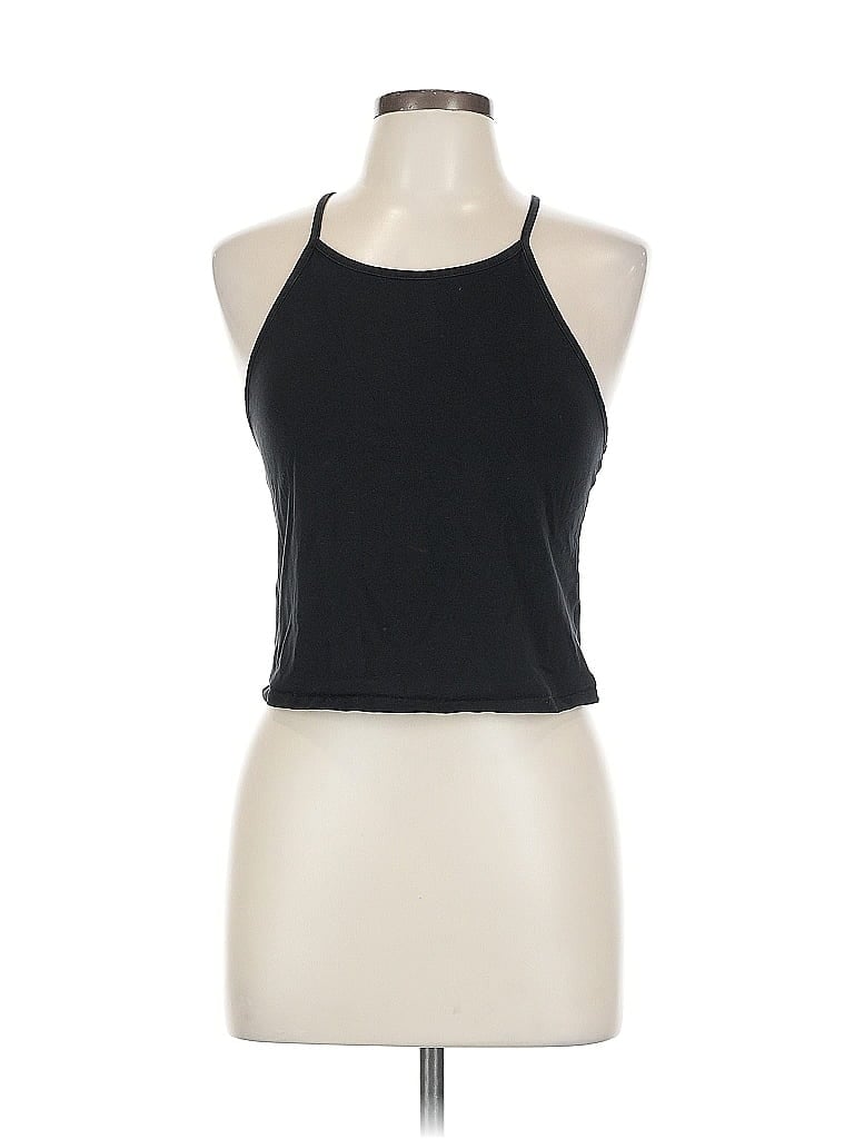 Pre-owned Express One Eleven Tank Top Black Halter Neckline Tops