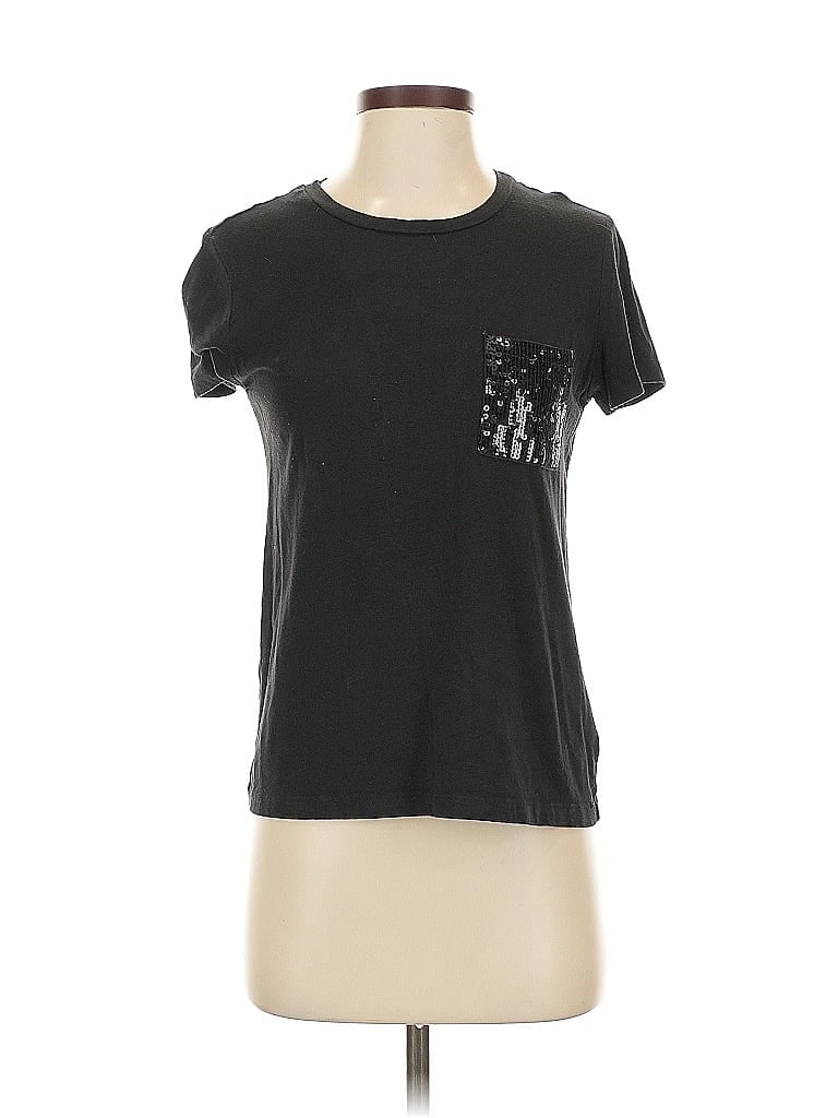 Pre-owned Dkny Short Sleeve T-shirt In Black