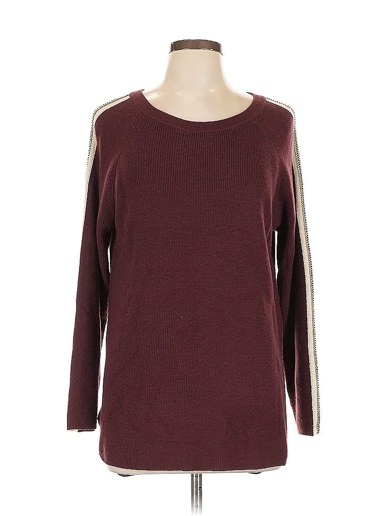 Pre-owned Inc International Concepts Pullover Sweater In Burgundy