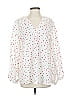 Unbranded 100% Polyester Stars White 3/4 Sleeve Blouse Size S - photo 1