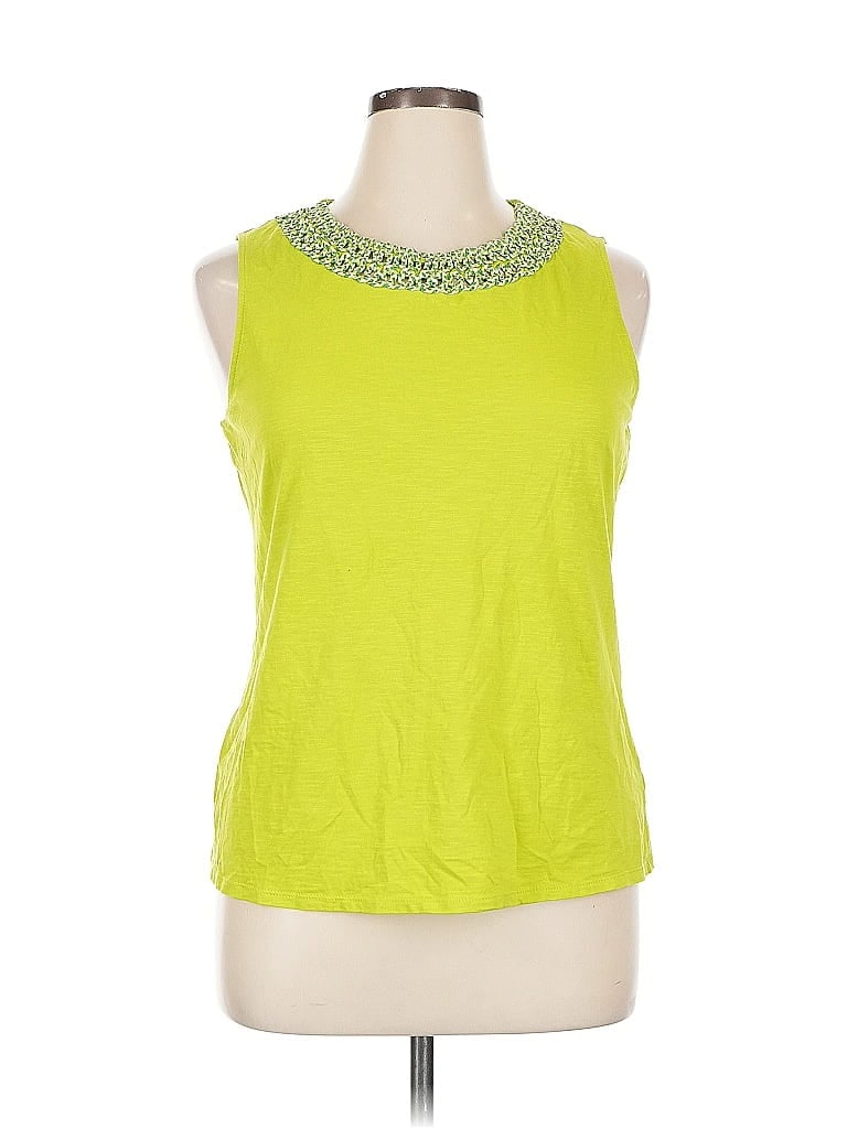 Pre-owned Coldwater Creek Sleeveless T-shirt In Green